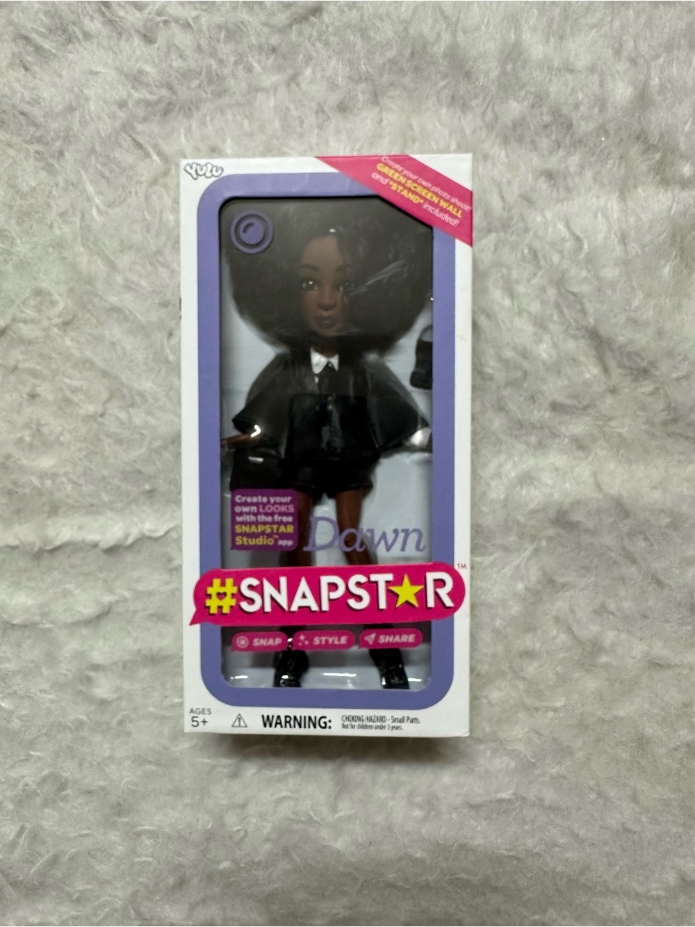 #SNAPSTAR DAWN African American Doll & Stand App Fashion Snap Star. New in Box.